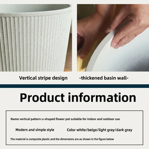 Flower Pot Household <b>Plastic</b> Simple High-end <b>Large</b>-caliber Factory Direct Sales Extra <b>Large</b> Thickened Balcony Living Room Green - Product Image 3