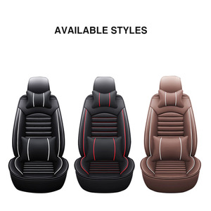 Housses de siège de voiture universelles en cuir PU Couverture complète adaptée aux voitures à cinq sièges - Product Image 6