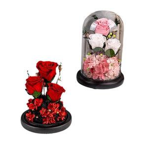 Preserved rose Pearl decorative glass Cover <b>Gift</b> <b>Box</b> Mother's Day Valentine's Day Birthday Red Pink Eternal Rose <b>Gift</b> - Product Image 6