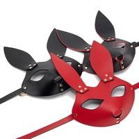 Capot en forme d'oreille de lapin pour Bondage BDSM, masques à yeux ouverts pour fête et Cosplay