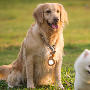 Porte-clés rétro en cuir PU avec boucle à ressort, étui de protection pour balise <span class=keywords><strong>HUAWEI</strong></span>, adapté au localisateur <span class=keywords><strong>HUAWEI</strong></span>, logo personnalisé - Product Image 6