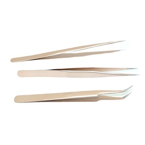Eyelash Tweezers Stainless Steel Precision Smooth Tip Grafting Set For Lash Extension - Product Image 1