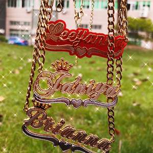 Acrylique Diy Pendentif Enfants Filles Dames Couche Alphabet En Acier Inoxydable Collier Bijoux Lettres Ensembles Vendeurs Accessoires Bijoux - Product Image 2