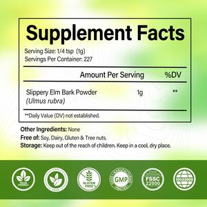 OEM ODM poudre d'écorce d'orme glissante crue de suppléments de soins de santé naturels purs de vente chaude - Product Image 3