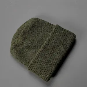 USGI Standard Pure Woolen Hat Roll Up Edge Skullcap For Tactical Use Mil Patrol Black Wool Watch Hat