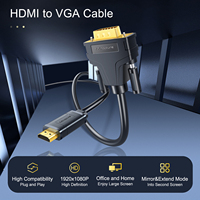Cable HDMI a VGA de Alta Calidad Mindpure, Chapado en Oro, 1080P, 1m 2m 3m 5m 10 pies, Cable de Audio Macho a Macho de 3 Metros para PS4, Switch, Xbox