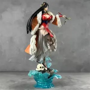 Figurine d'animation One Piece <span class=keywords><strong>Boa</strong></span> <span class=keywords><strong>Hancock</strong></span> GK, style Cheongsam chinois, modèle d'empereur féminin, statue artisanale, ornements, figurine d'anime - Product Image 3
