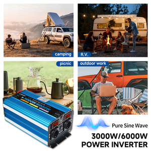 Convertisseur de courant universel <span class=keywords><strong>LVYUAN</strong></span> pour la maison, 12V/24V 110V/220V, convertisseur de camping <span class=keywords><strong>3000W</strong></span>, convertisseur solaire, convertisseur à onde sinusoïdale pure - Product Image 6