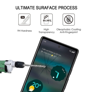 Protector de Pantalla de Vidrio Templado Transparente HD con Pegamento Completo Antiestático 2.5D 9H ESD para Google Pixel 9/9Pro/9ProXL - Product Image 2