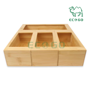 Dispensador de cajones sostenible respetuoso con el medio ambiente hecho de bambú para cocina organizador de almacenamiento de bolsas Ziplock - Product Image 3