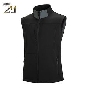 Gilet Softshell pour homme en polyester et coton, séchage rapide et respirant, pour le travail en extérieur/broderie - Product Image 1