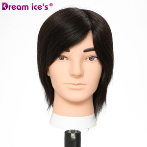 Cabeza <span class=keywords><strong>de</strong></span> Maniquí <span class=keywords><strong>de</strong></span> Entrenamiento Masculino DREAM.ICE, Cabello Humano Remy 100%, Cabello Afro Liso y Sedoso, para <span class=keywords><strong>Corte</strong></span>, Peinado y Cosmetología - Product Image 1