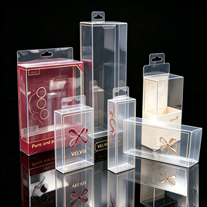 Boîte pliable personnalisée en PET transparent dépoli pour câbles USB électroniques, accessoires d'écouteurs, présentoir, vente en gros, OEM, lot complet - Product Image 1