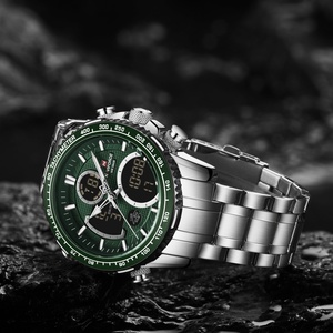 นาฬิกาข้อมือผู้ชาย NAVIFORCE รุ่น 9182 จอแสดงผลคู่ นาฬิกาสปอร์ตโครโนกราฟ ควอตซ์ พร้อมวันที่ นาฬิกาผู้ชาย - Product Image 4