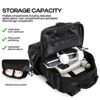 Mochila Táctica con Compartimento para Zapatos, Corte Láser Molle 3 en 1, Mochila EDC para Uso Diario, Múltiples Bolsillos con Cremallera, Resistente al Agua, para Viajes y Actividades al Aire Libre