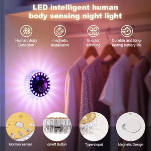 Bewegingsmelder Puck Lights LED Draadloos USB Oplaadbaar Bediend onder kastverlichting op plankdisplay Kastverlichting aan toonbank - Product Image 4