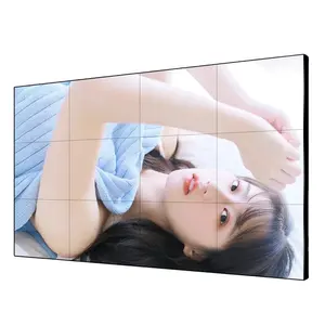 إطار عرضي ضيق للغاية بحجم 55 بوصة بمقاس 0.88 مم و1.7 مم و3.5 مم ودقة 4k ودقة عرض عالية جداري فيديو LCD للإعلانات