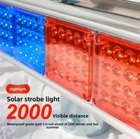 CXS Solar Flaş Lambası Kafa LED Otoyol Flaş Lambası Yol İnşaatı Sinyal Lambası Çift Taraflı Uyarı Lambası
