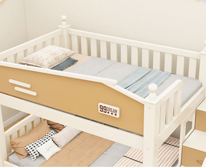Cama Doble de Madera <span class=keywords><strong>Montessori</strong></span> para Niñas, <span class=keywords><strong>Literas</strong></span> <span class=keywords><strong>Infantiles</strong></span> de Dos Niveles con Tobogán - Product Image 5