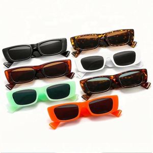 Gafas de Sol Elegantes de Alta Calidad 2021, Colores Pastel Naranja y Verde, para Mujer, Protección UV400, Diseño Cuadrado Pequeño - Product Image 3