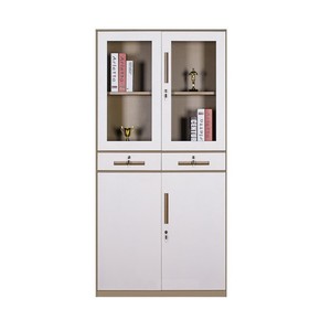Archivador Metálico Color Café Yu Zhengguan de 4 Niveles con Cerradura, Diseño con Puerta de Vidrio para Uso en Oficina y Finanzas - Product Image 3