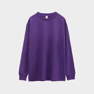 High Quality Wholesale Blank Pullover Tees Custom Logo 230Gsm Cotton Streetwear <b>Drop</b> Shoulder Long Sleeve Fashion - Product Image 4