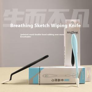 Tekensets met plastic schetsmes, schuurspons en gum met sponskop voor het benadrukken van details en het verblenden van tekeningen - Product Image 4