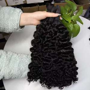 Produit capillaire en gros : Cheveux vierges bruts en vrac, 100% humains, bouclés style indien, pour la beauté - Product Image 3