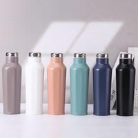 Botella de Agua de Acero Inoxidable 304 con Tapa, Diseño Hexagonal, 500ml, Precio de Fábrica