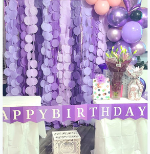 <span class=keywords><strong>Guirlande</strong></span> en papier crêpe personnalisé drapeaux suspendus rubans gland joyeux anniversaire utilisation intérieure jetable sexe révéler décoration de fête - Product Image 5