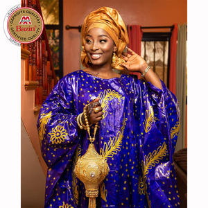 Nouvelle Robe Africaine <span class=keywords><strong>Bazin</strong></span> Riche <span class=keywords><strong>Boubou</strong></span> Dashiki Imprimée Parfumée 2026, Robe de Mariée Traditionnelle Nigériane Originale - Product Image 4