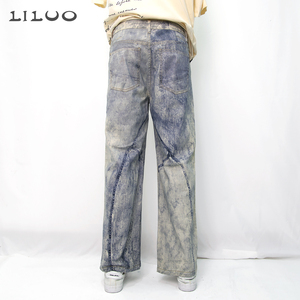 <strong>Custom</strong> Private <strong>Labeling</strong> <strong>Jeans</strong> Pant Men Men's Clothing Pants Trousers Laser Print All Over <strong>Jeans</strong> - Product Image 6