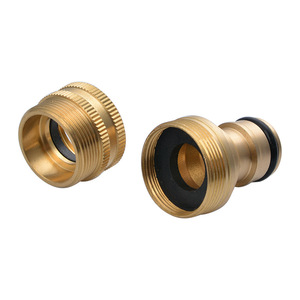 Adaptador de grifo de latón con conexión roscada de 16 mm para lavabo, manguera y conector de suministro de agua - Product Image 1