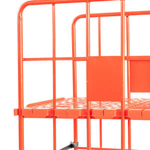 Middelzware <span class=keywords><strong>Trolley</strong></span> Rollende <span class=keywords><strong>Pallet</strong></span> Industriële Containerkooi Opvouwbare Handrol Kooi <span class=keywords><strong>Trolley</strong></span> Voor Wasgoed - Product Image 3