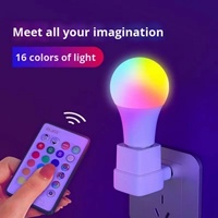 Ampoule LED intelligente E27 à changement de couleur éblouissant RGB, télécommande, ampoule LED intelligente E27 avec fonction mémoire
