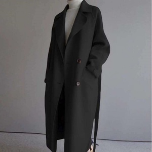 Wholesale Custom Autumn Winter Solid Woolen Windproof Shearling Long Sleeve Fleece <b>Jacket</b> with Pockets <b>Women</b> - Product Image 3