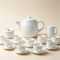Théière en céramique blanche avec couvercle et poignée, écologique, logo personnalisé, pour la maison et la restauration, pot à café et à thé, vente en gros