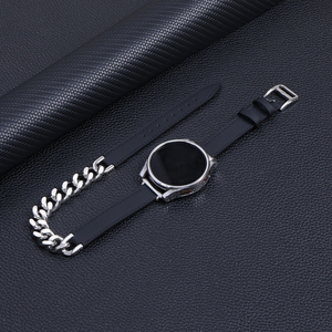 <span class=keywords><strong>Bracelet</strong></span> universel en <span class=keywords><strong>acier</strong></span> inoxydable en cuir de vache pour Casio <span class=keywords><strong>Seiko</strong></span> Huawei <span class=keywords><strong>Bracelet</strong></span> de montre double en cuir véritable de luxe 20mm - Product Image 1