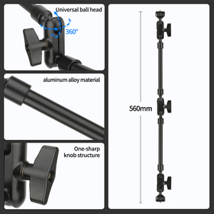 Soporte de Escritorio Ajustable con Brazo Mágico Multiarticulado para Smartphone, Micrófono, Cámara y Grabación Aérea - Product Image 2