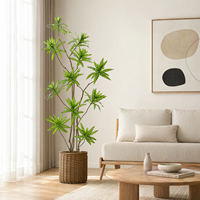 Plantes artificielles de jardin d'intérieur, faux arbre Dracaena Reflexa pour la décoration intérieure