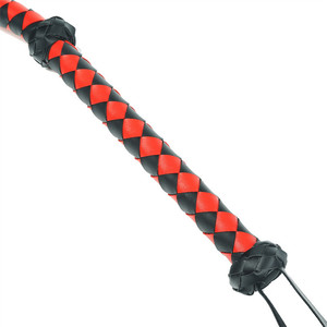 Frusta in Pelle PU per Giochi per Adulti BDSM, Nero/Rosso, 142cm, Alta Qualità - Product Image 4