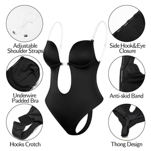 Donne Fajas Colombianas reggiseni invisibili senza schienale senza cuciture perizoma profondo <span class=keywords><strong>V</strong></span> body a forma di U Shaper - Product Image 4