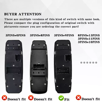 New Master Power Window Switch 4602863AB 4602863AC 4602863AD for Dodge Ram 1500 2500 3500 2009-2012 Driver Side Front Left