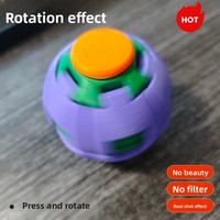 Balle de décompression promotionnelle en plastique à pression et rotation avec rebond lent pour puzzle d'enfants - Nouveau jouet unique