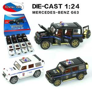 Venta Caliente, Modelo de Auto de Policía Rusa a Escala 1:24, de Alta Simulación, con Retroceso, G63, Vehículos de Juguete Fundidos a Presión - Product Image 4