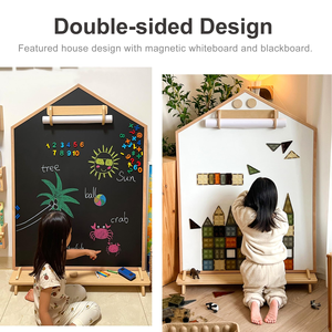 Planche à dessin magnétique double face à montage <span class=keywords><strong>mural</strong></span> avec rouleau Chevalet d'art extra large pour enfants, cadeau Montessori pour les tout-petits - Product Image 3