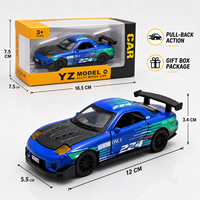 Venta al por mayor: Coche de juguete deportivo de aleación a escala 1:36, Mini Initial D, JDM, con función de retroceso, puertas que se abren, modelo RX-7 FD Track Edition, ideal para regalo.