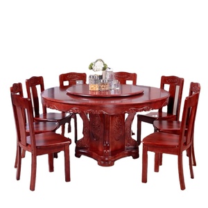 Smart Modern Round Revolving Dining <b>Table</b> With <b>Wooden</b> Top for Home Hotel Apartment and Restaurant Use T6040 Dining <b>Table</b> With - Product Image 1