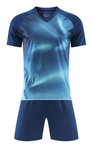 Seragam Olahraga Unisex yang Dapat Disesuaikan, Cepat Kering, Bernapas, 100% Poliester, Jersey Sepak Bola Lengan Panjang dengan Celana Pendek, Berbagai Warna - Product Image 3