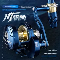 Nouveau métal CNC roue jigging glisser moulinet de pêche NT100/200 roue de pêche en mer tambour de gabarit lent pour la filature